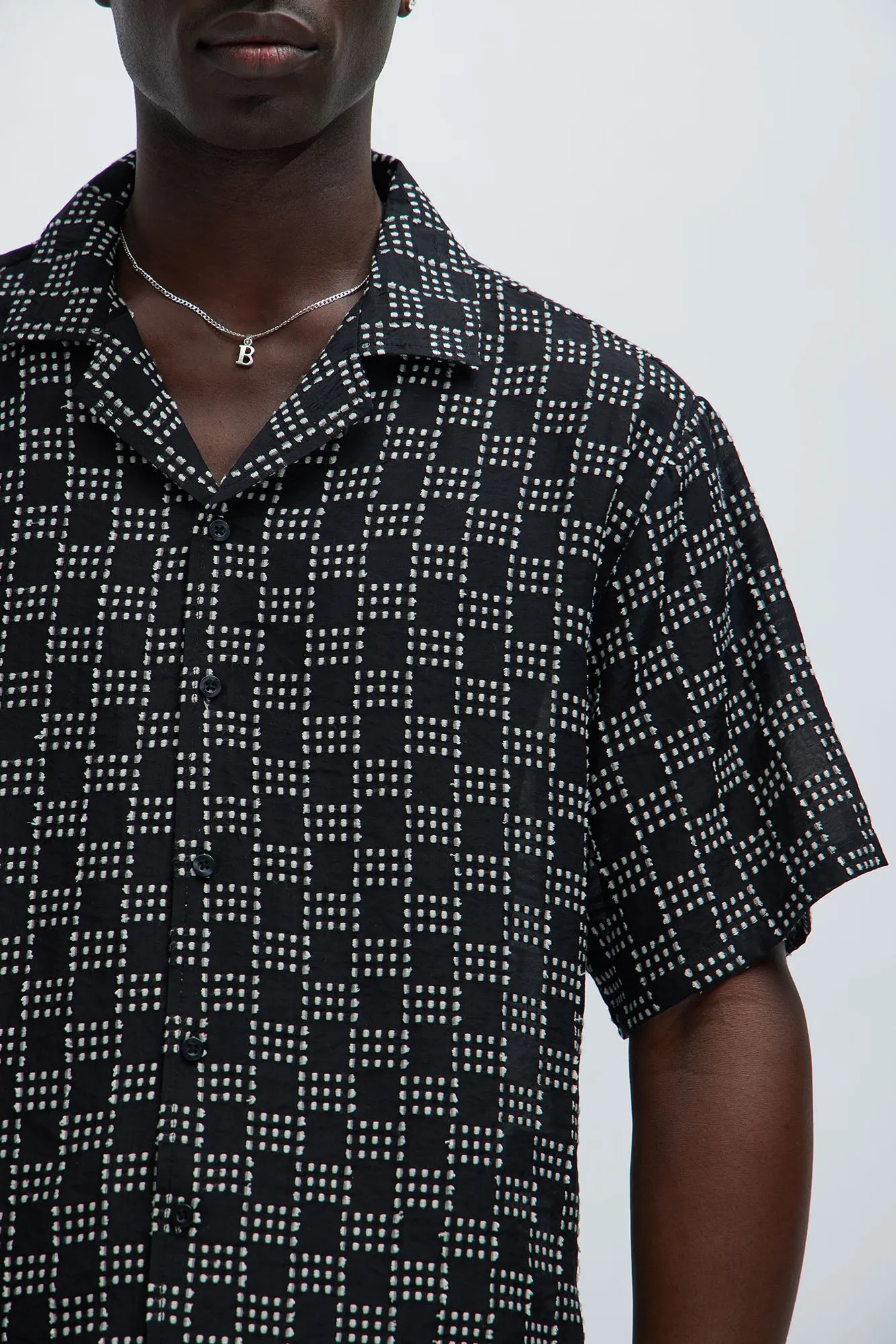 Alabastar Jacquard Shirt - Black/combo