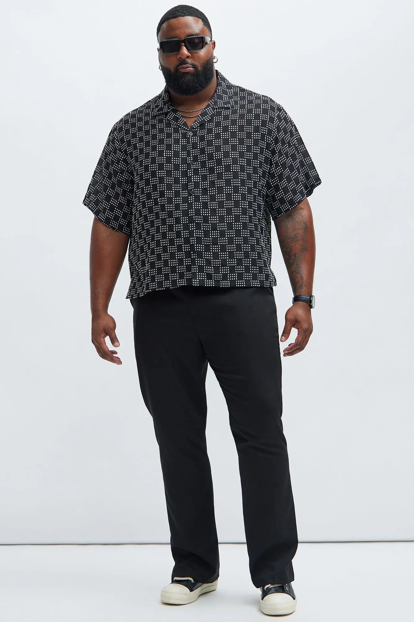 Alabastar Jacquard Shirt - Black/combo