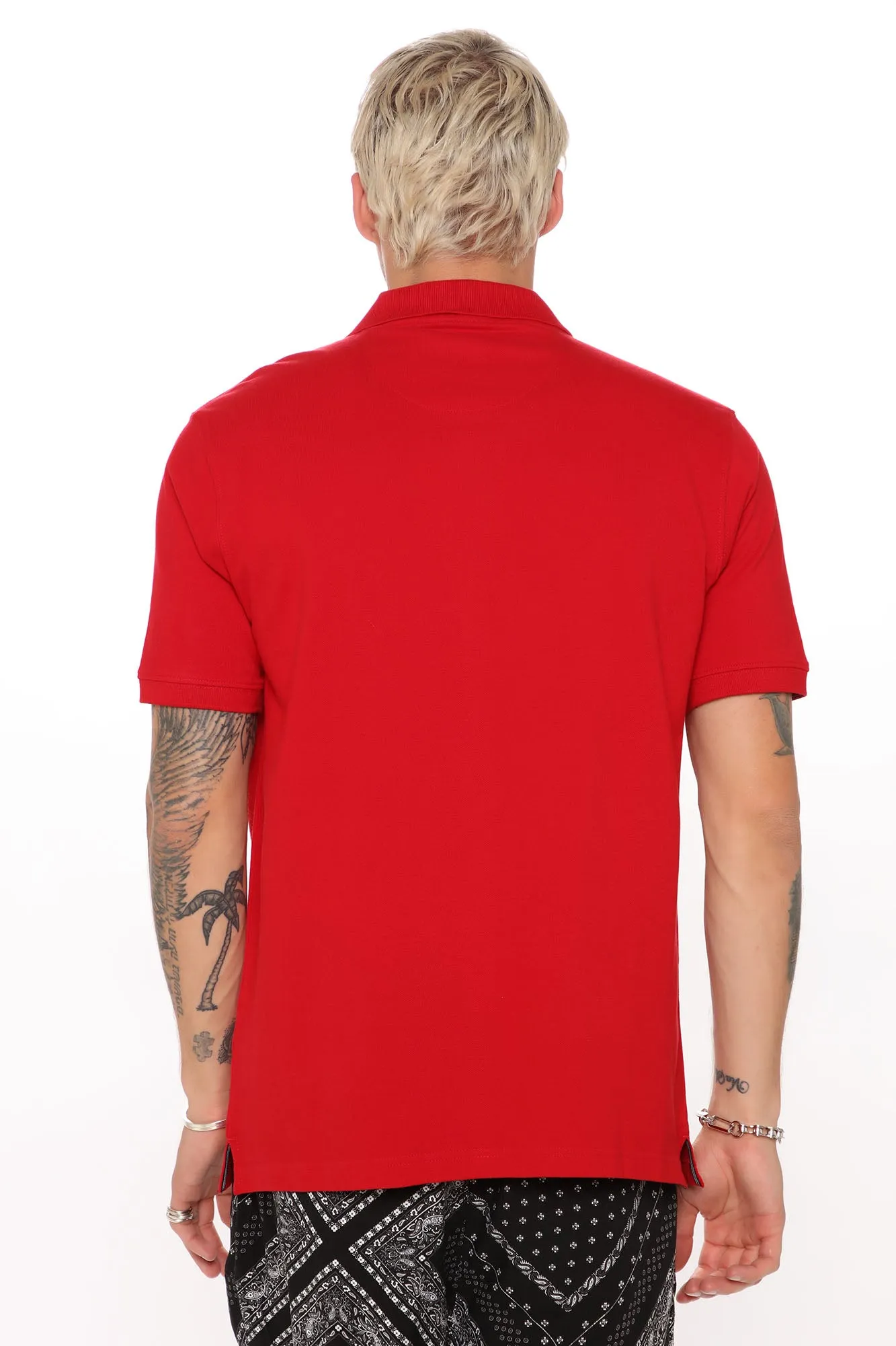 All You Need Short Sleeve Polo - Red