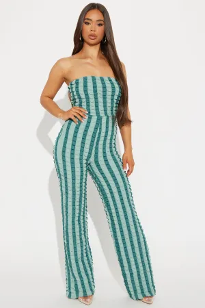 Bianca Bubble Jumpsuit - Teal/combo