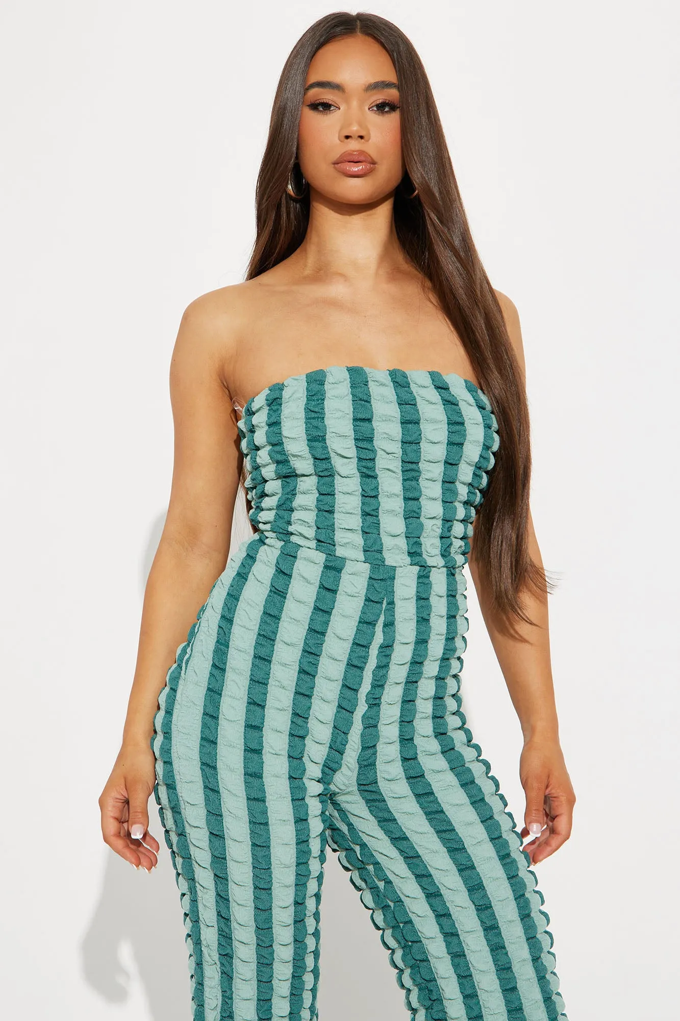 Bianca Bubble Jumpsuit - Teal/combo