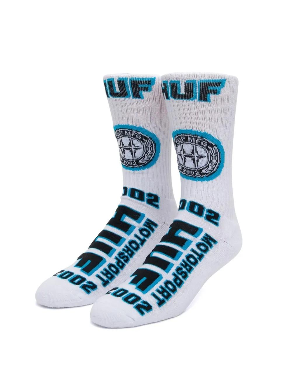 Calcetines HUF H-Class con Logo Blancos y Azules Unisex