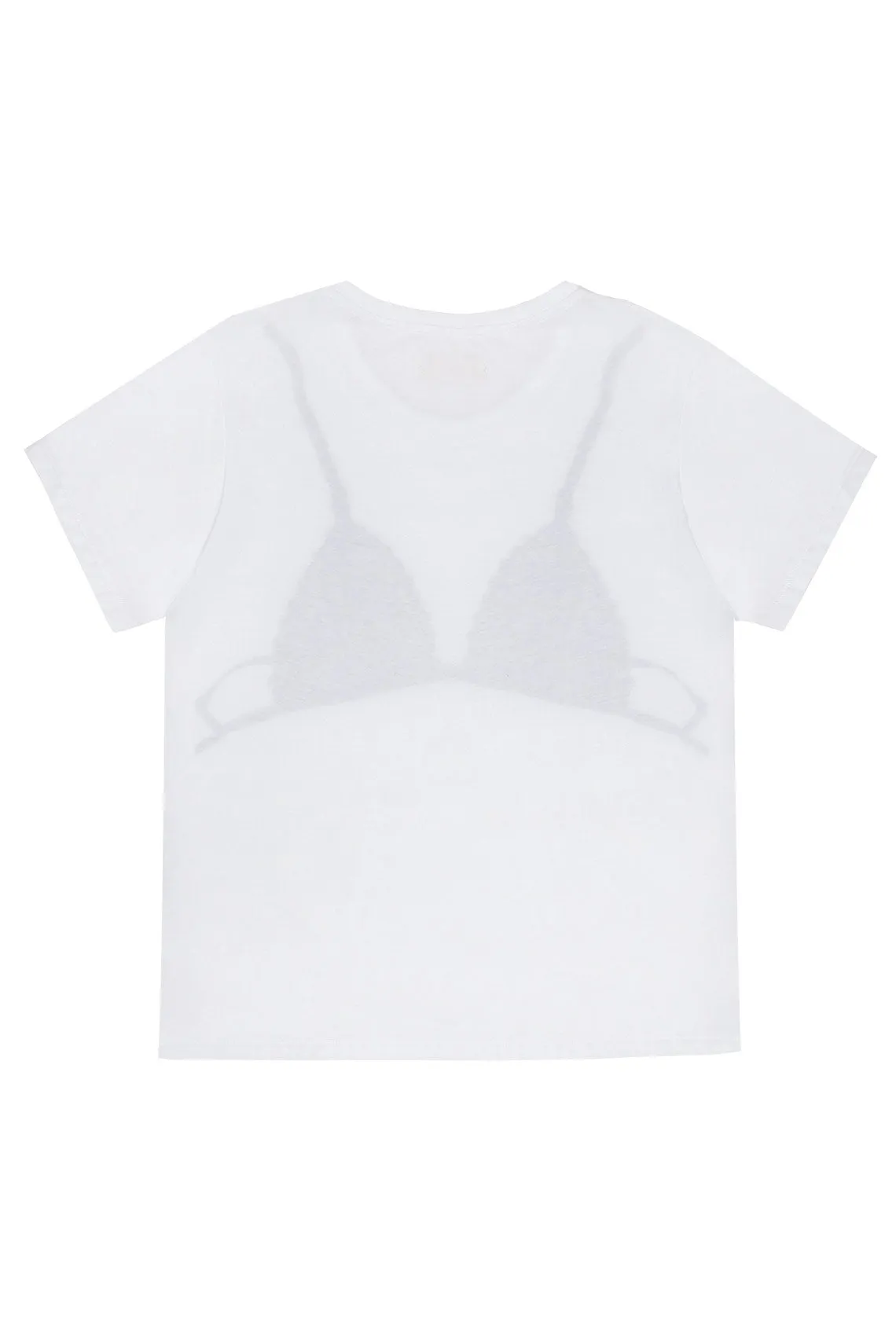 Camiseta blanca con estampado para mujer