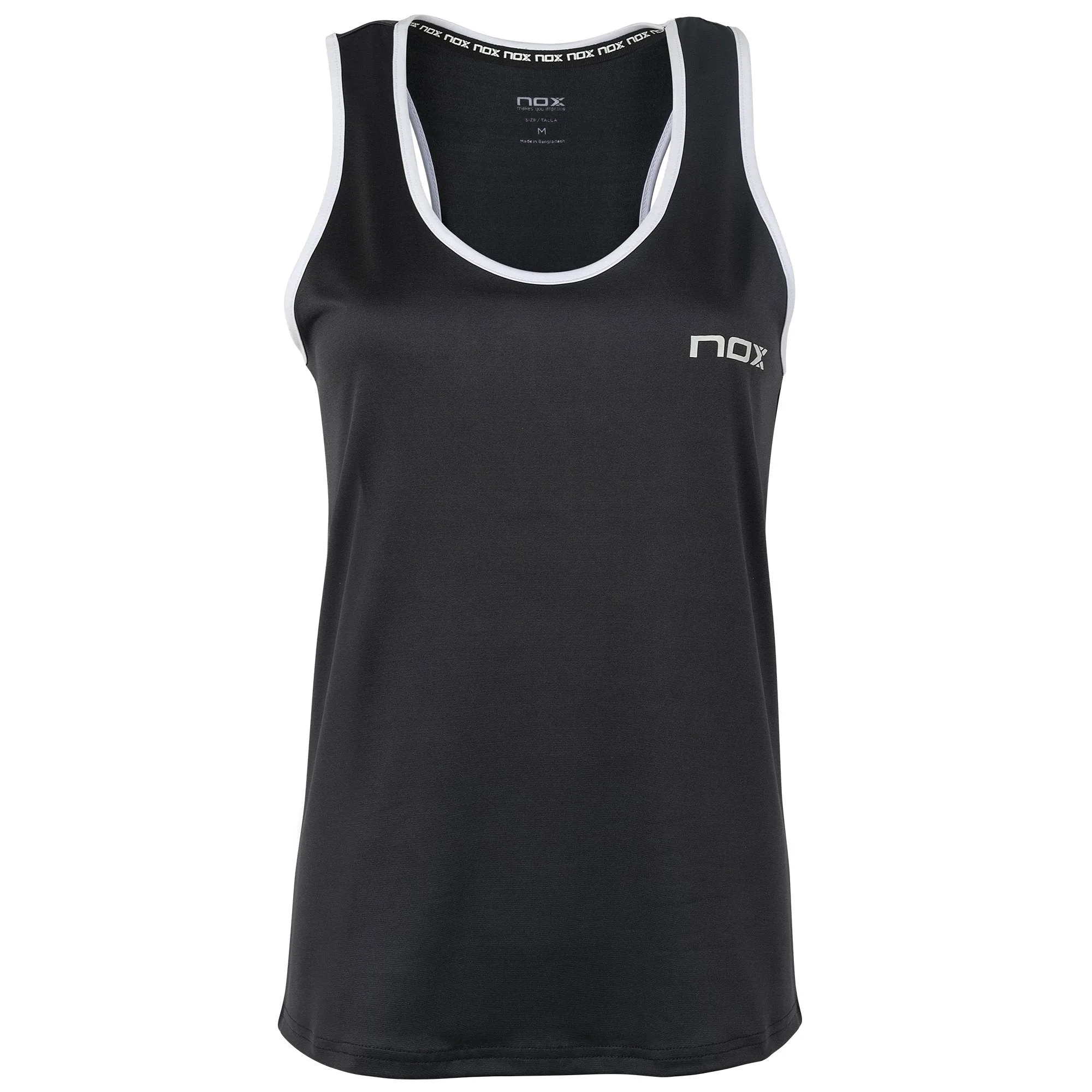 CAMISETA TIRANTES pádel mujer TEAM Plomo