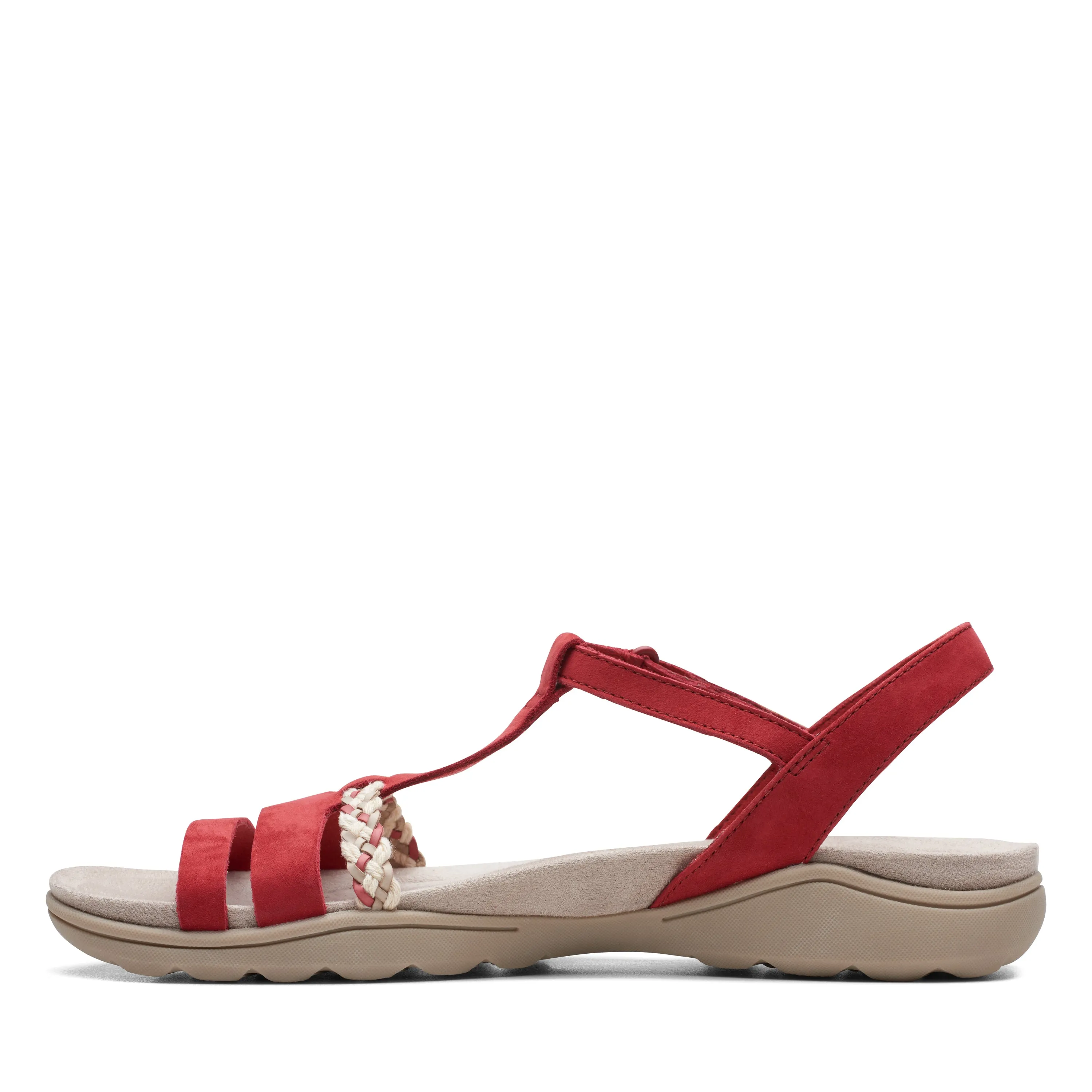 CLARKS | SANDALIAS MUJER | ADA TEALITE RED NUBUCK | ROJO