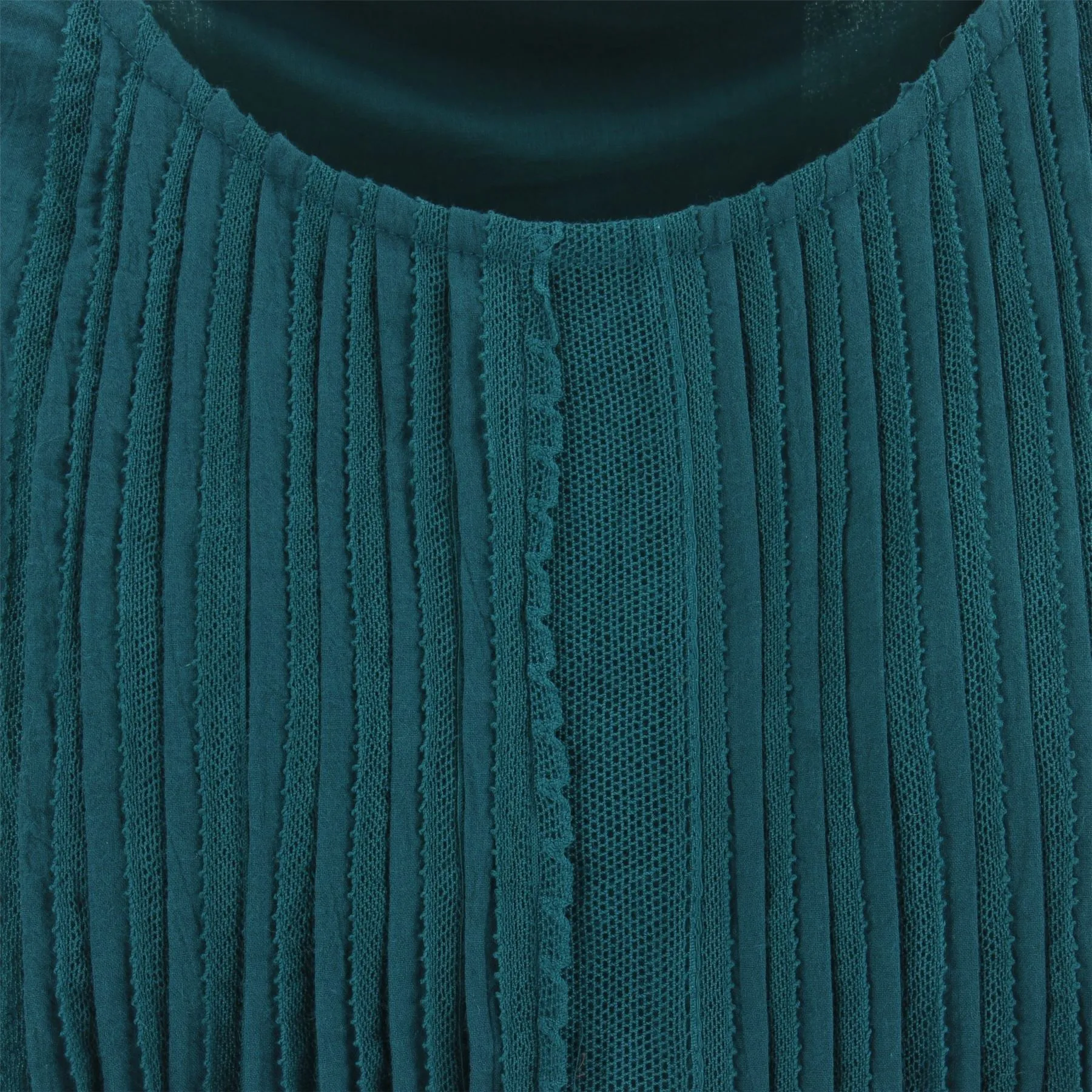 Cotton A-Line Dress - Teal