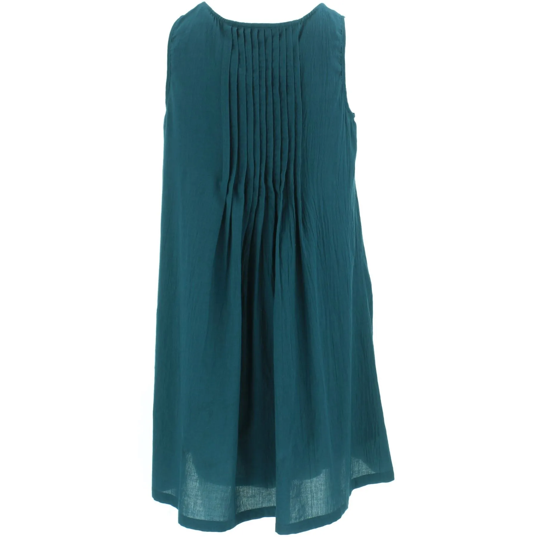 Cotton A-Line Dress - Teal