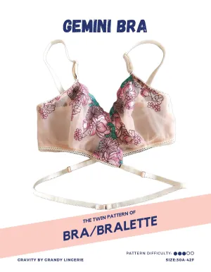 Gemini Downloadable Bra Pattern by Gravity by Grandy