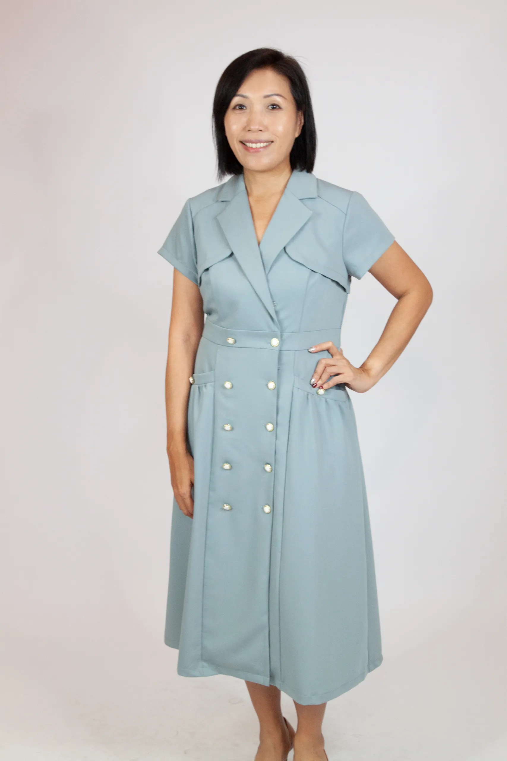 Lapel A Line Dress