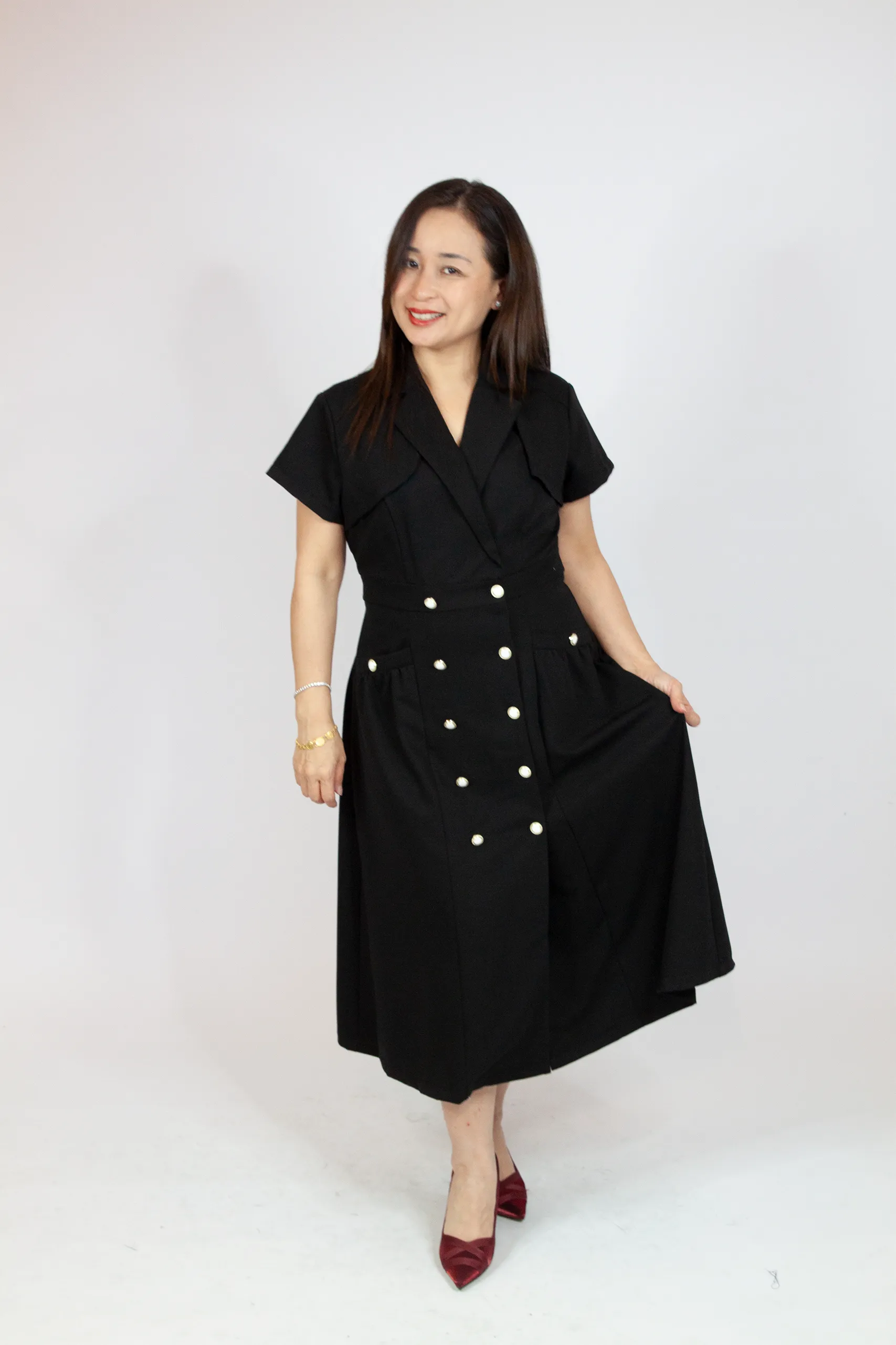 Lapel A Line Dress