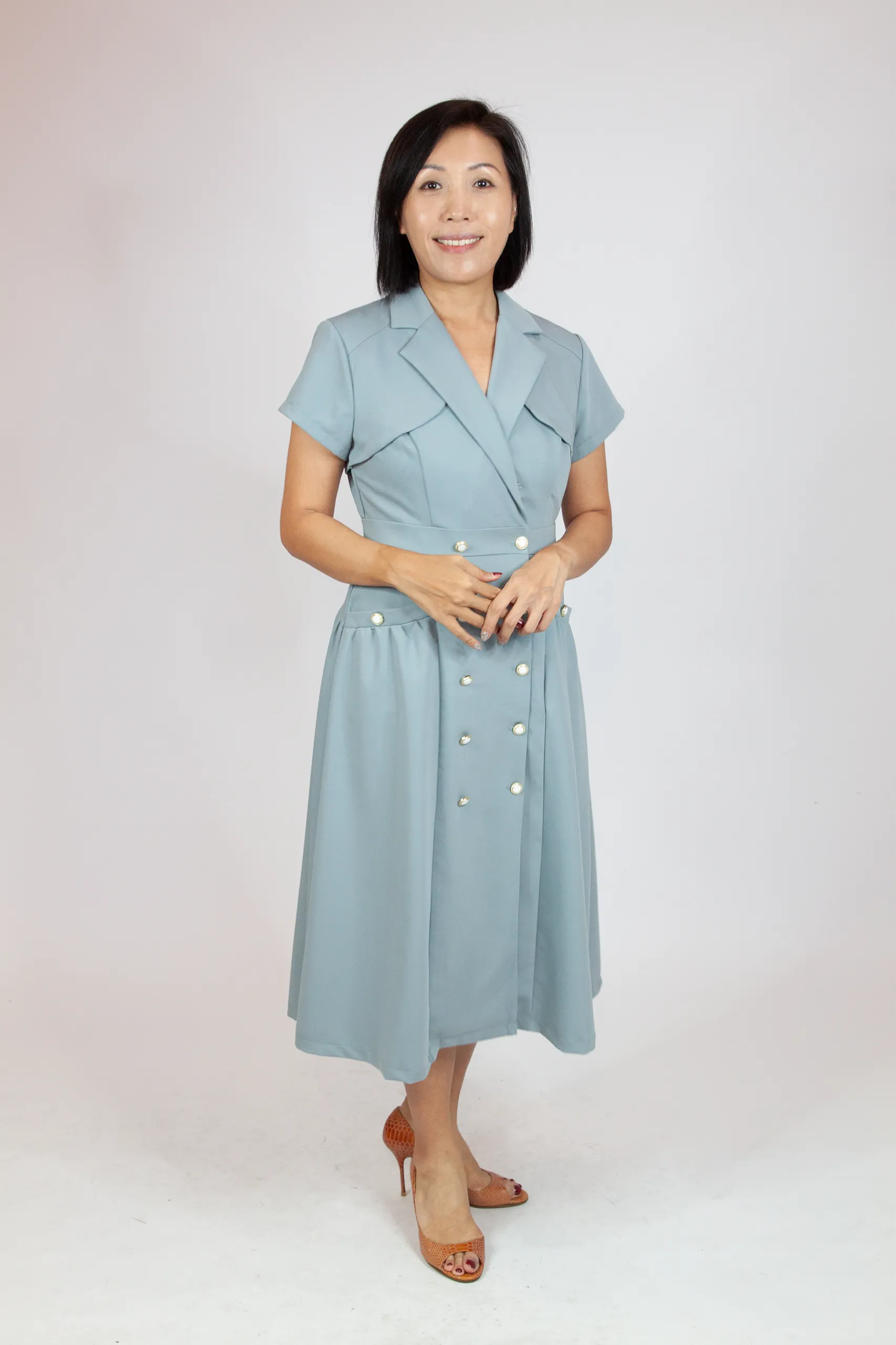 Lapel A Line Dress