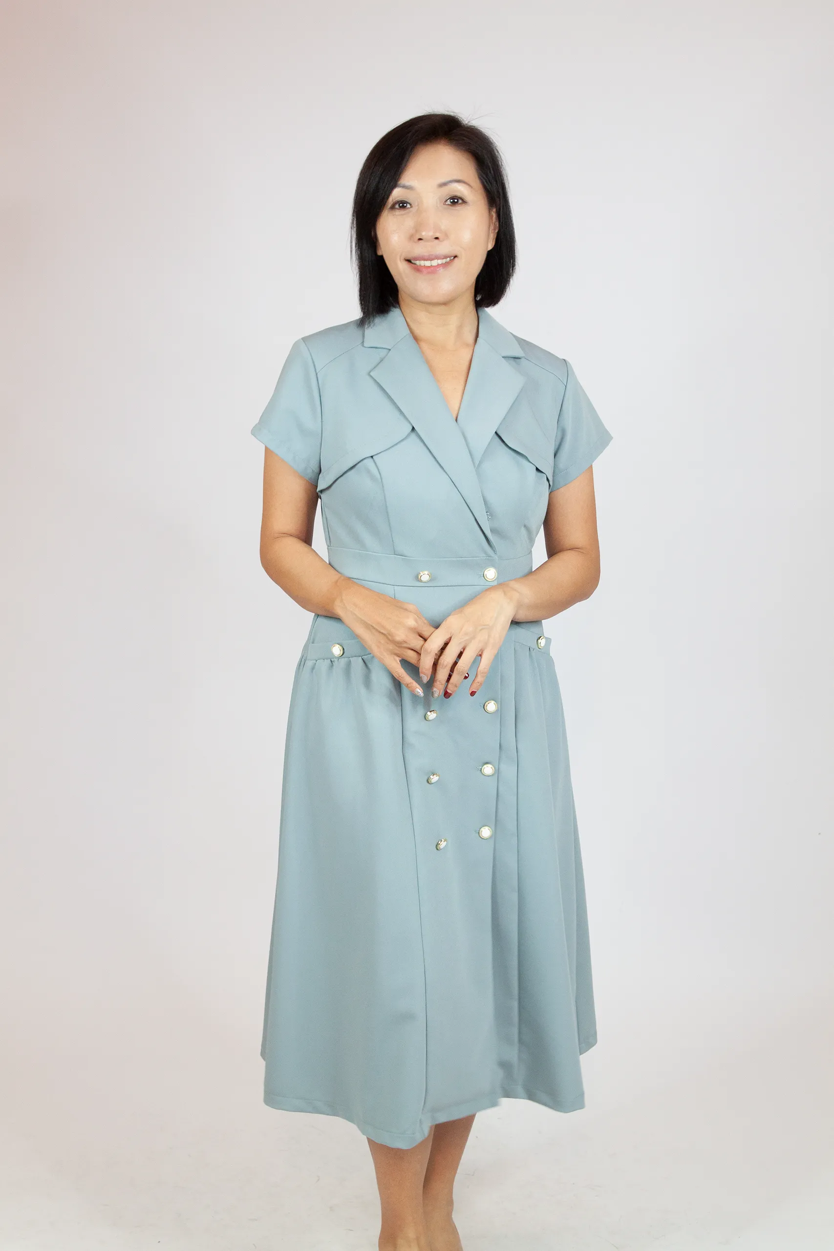 Lapel A Line Dress