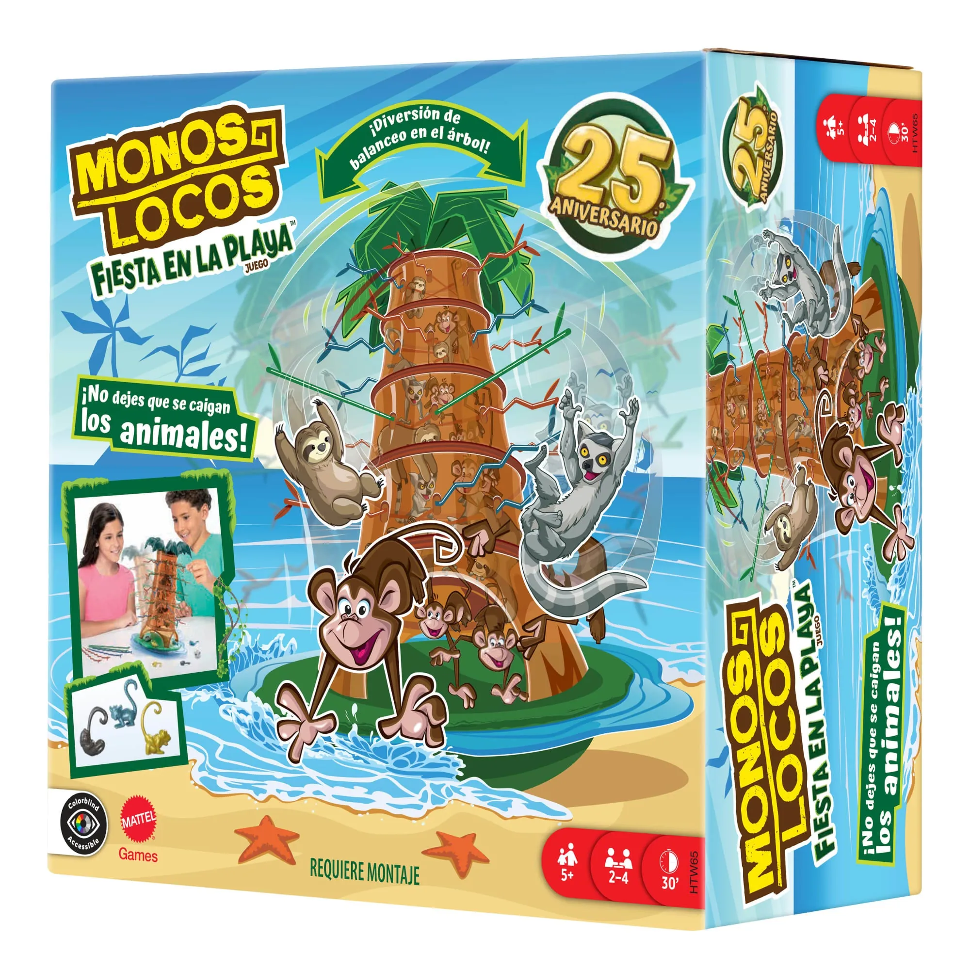 Mattel Games Juego de Mesa Monos Locos 25 Aniversario