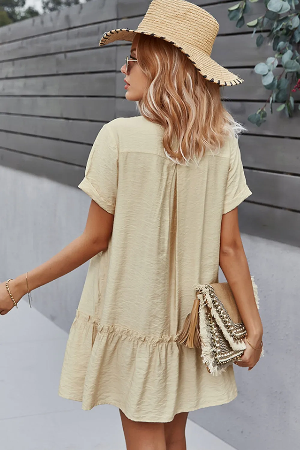 Short Sleeve A-Line Dress