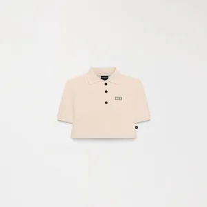 SUTTON POLO CROP TOP WOMEN IRISH CREAM