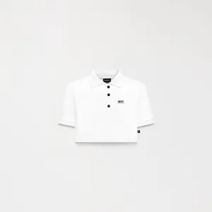 SUTTON POLO CROP TOP WOMEN WHITE