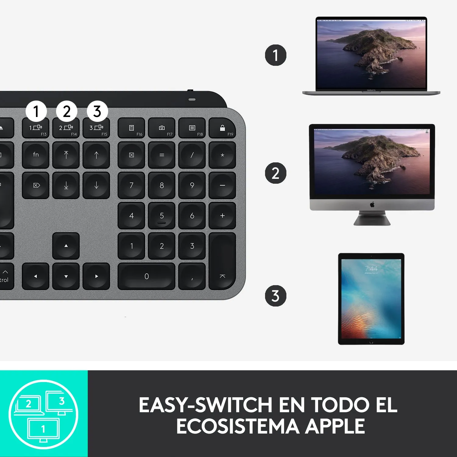 Teclado Bluetooth MX Keys de Logitech