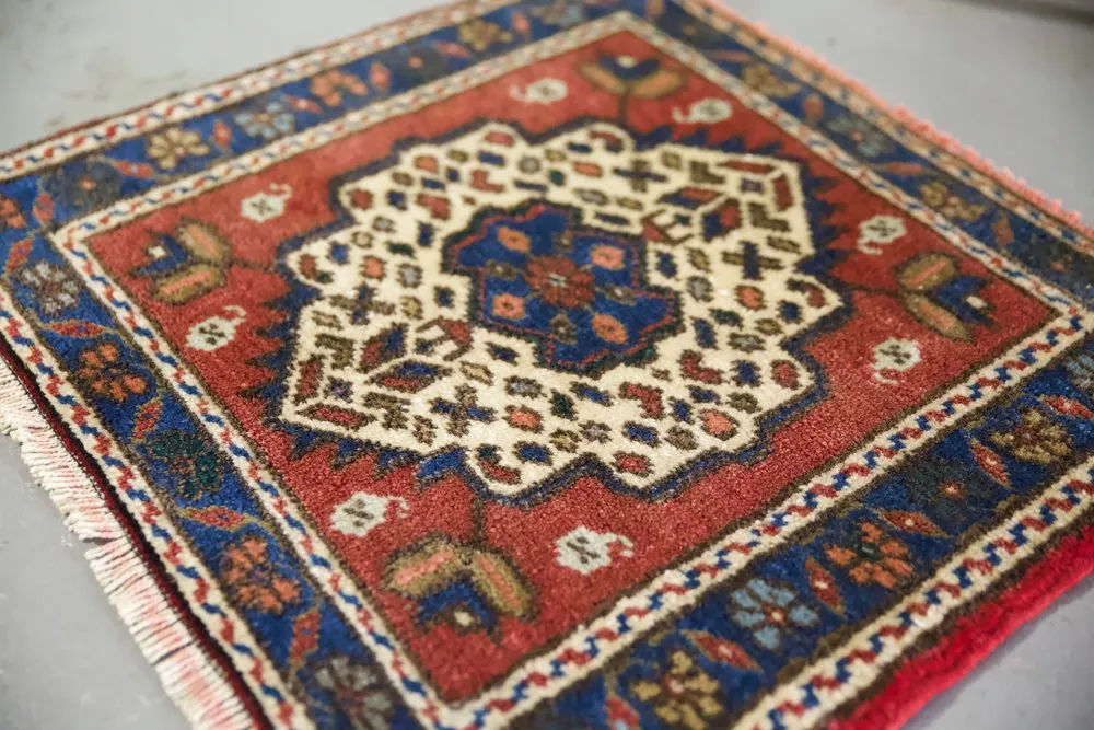 Vintage Mini Turkish Rug 23"x23"