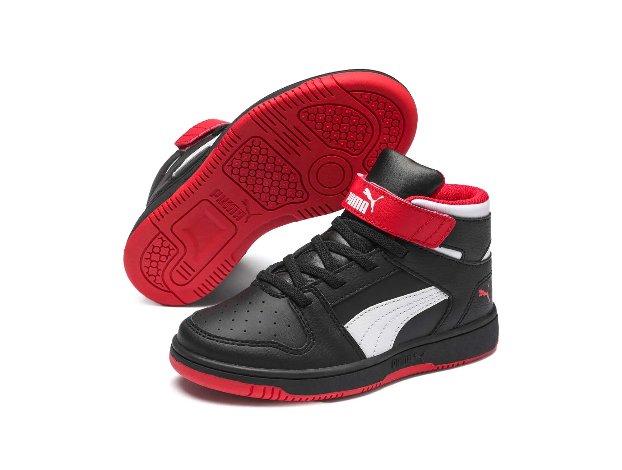 Zapatilla Puma Rebound Layup Hi Junior Negro